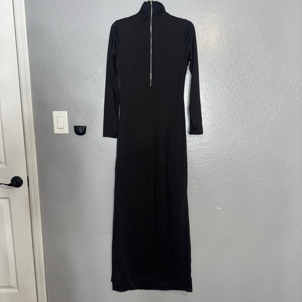 BUMPSUIT maternity turtleneck maxi dress, Black, L - Picture 1 of 6